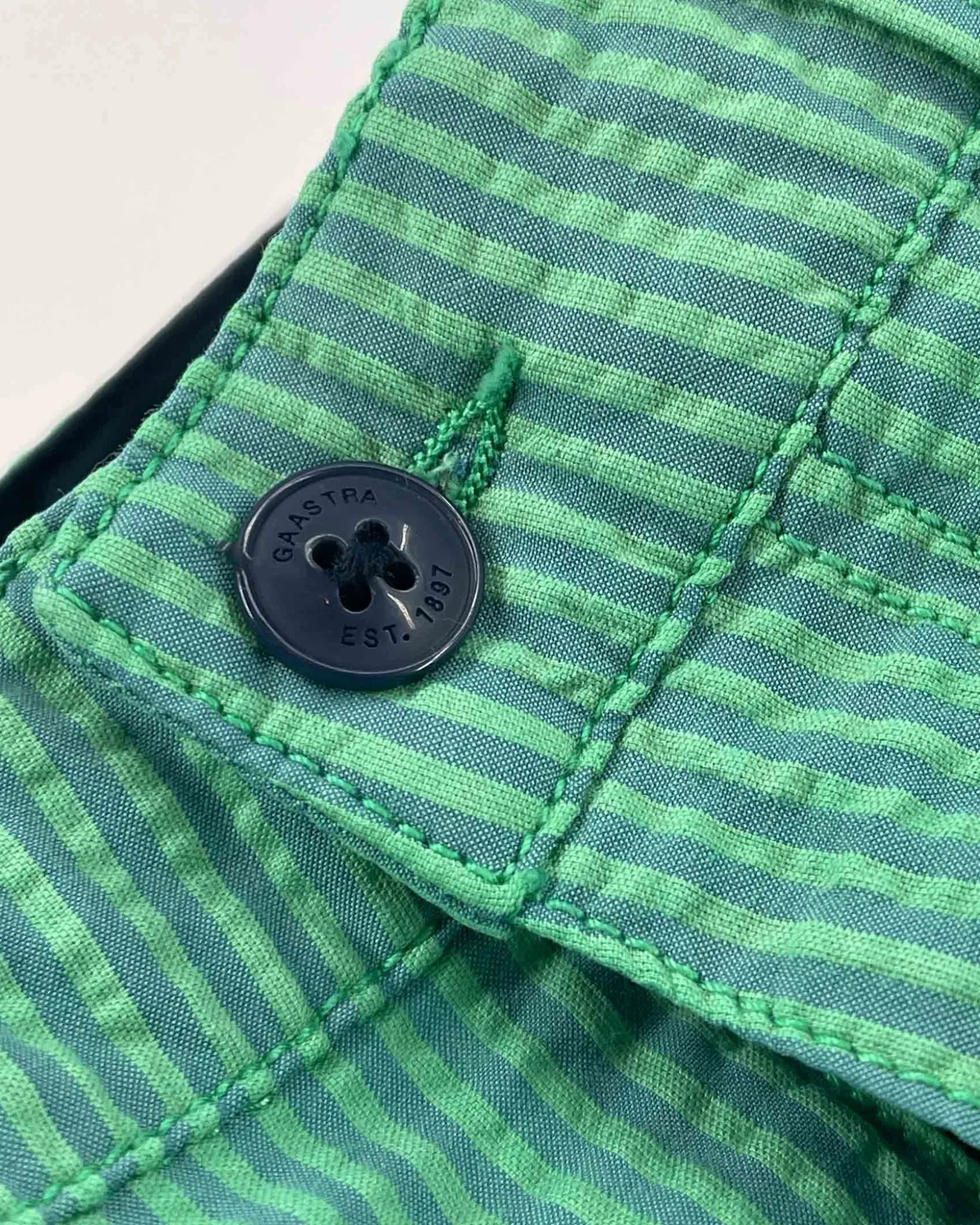 Gaastra Shorts En Broeken*Nantes Seersucker Island Green